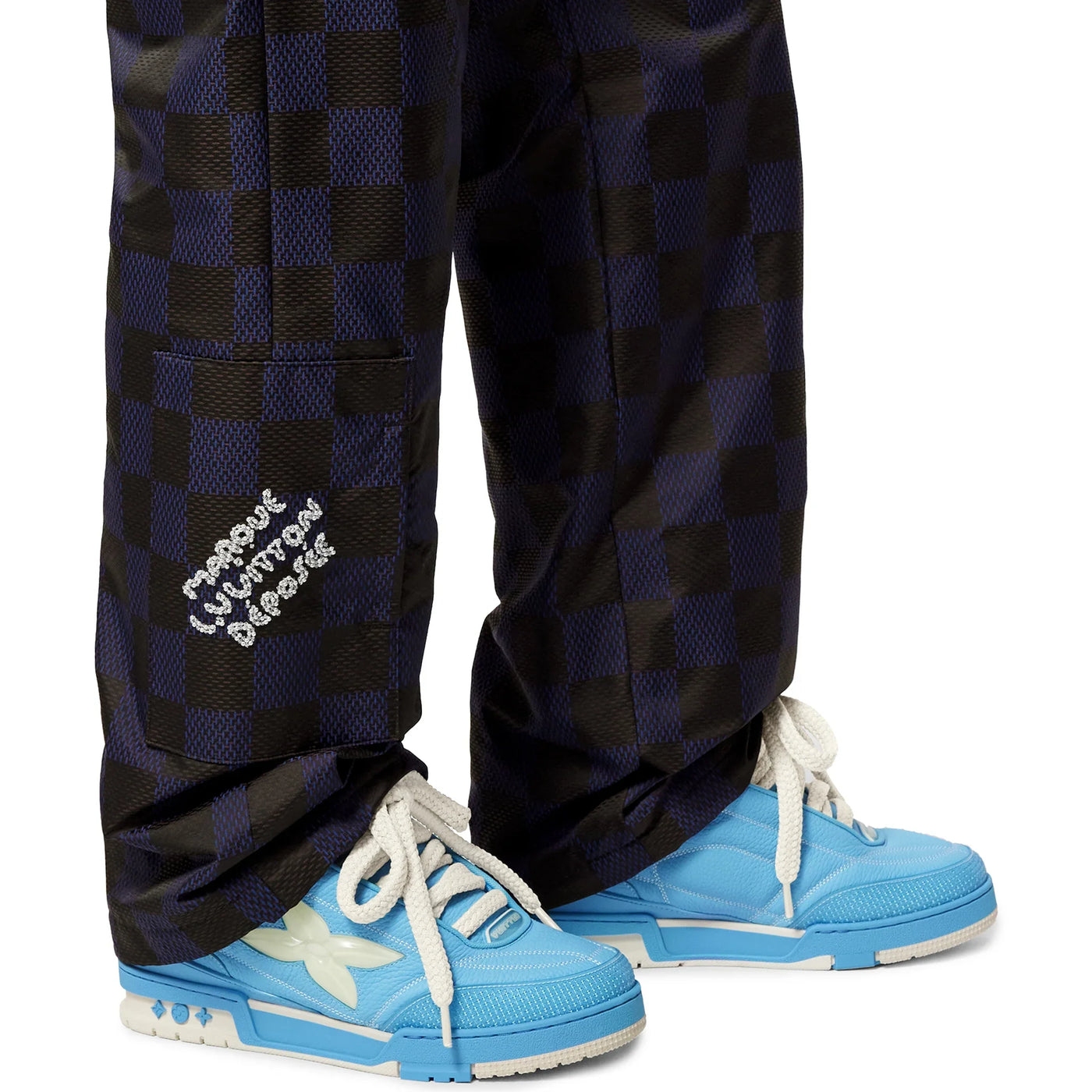 Baskets Louis Vuitton Skate Monogram Trainer Bleu — vue 6