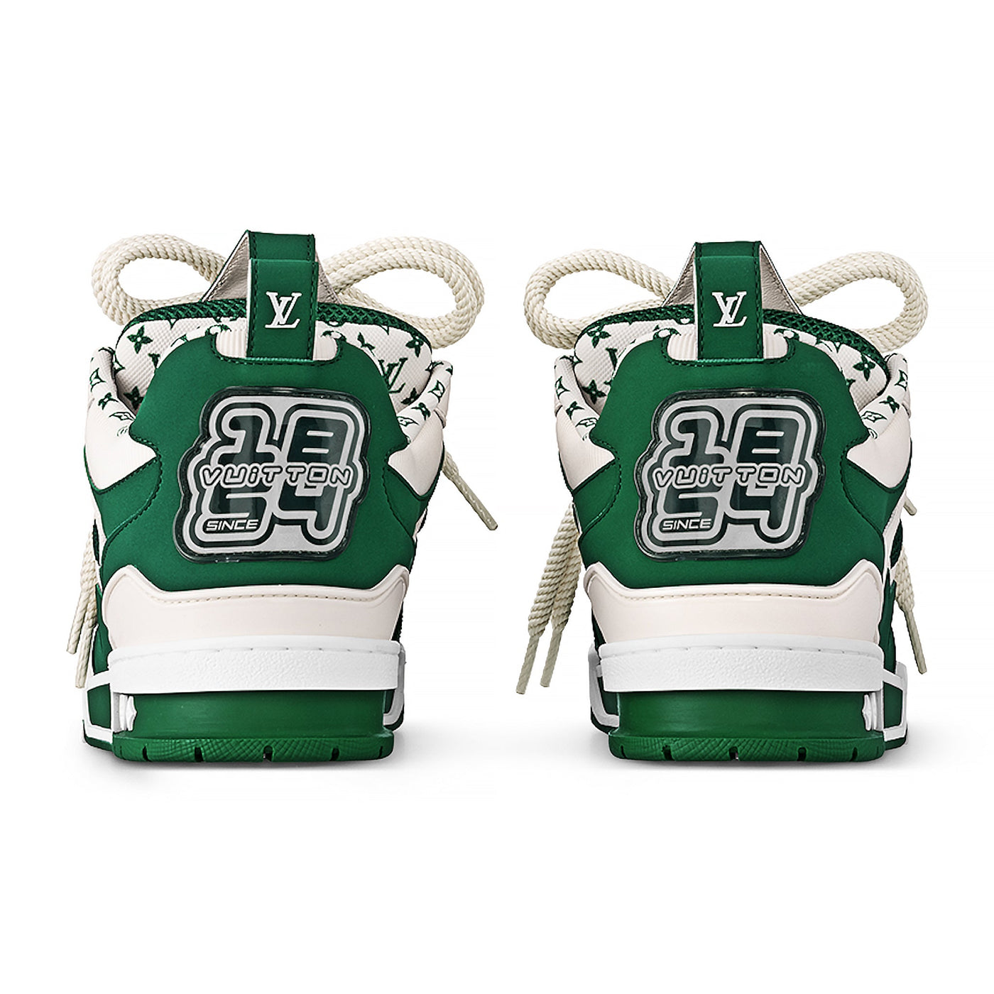 Baskets Louis Vuitton Skate Monogram Trainer Vert — vue 4