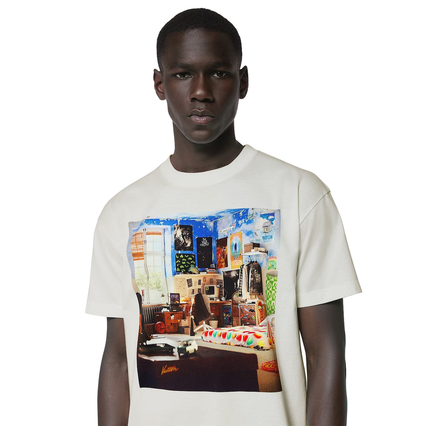 T-Shirt Louis Vuitton Teen Bedroom Blanc T Shirt — vue 4