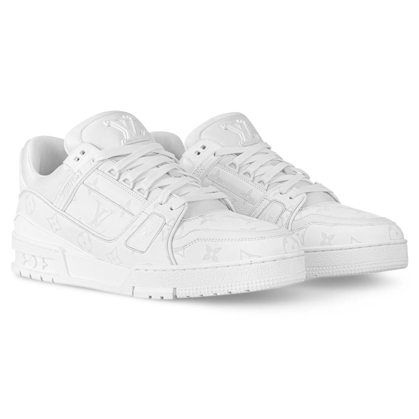 Baskets Louis Vuitton Trainer Blanc Monogram — vue 2