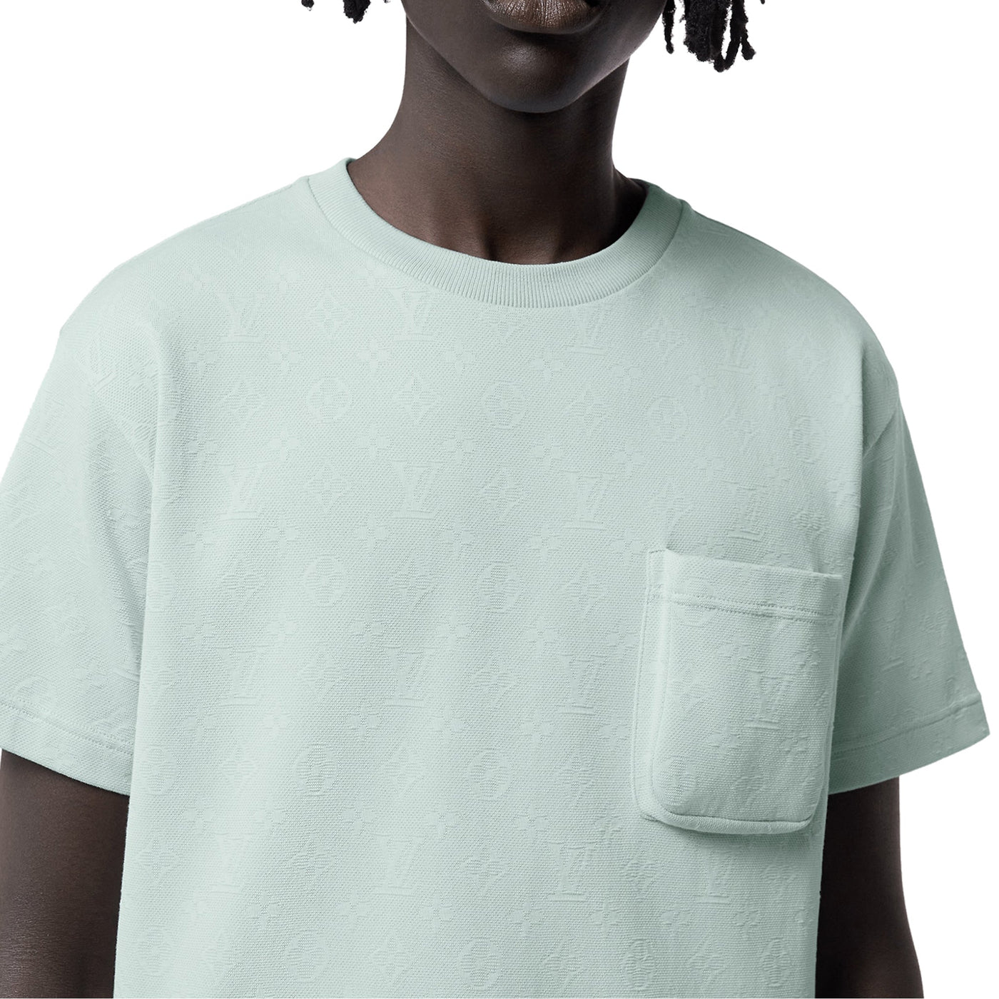 T-Shirt Louis Vuitton Monogram 3D Pocket Cotton Bleu T Shirt — vue 2
