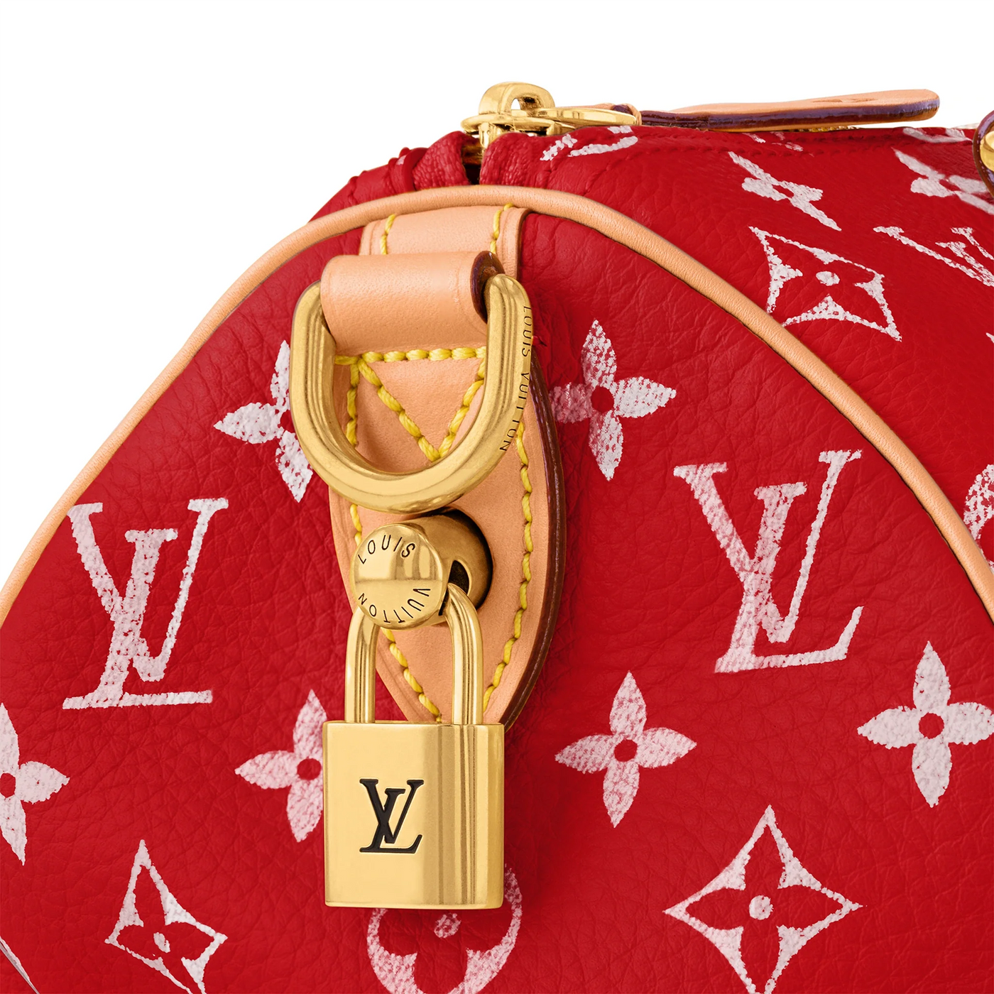 Sac Louis Vuitton Monogram Speedy P9 Rouge Bandoulière 25 — vue 8