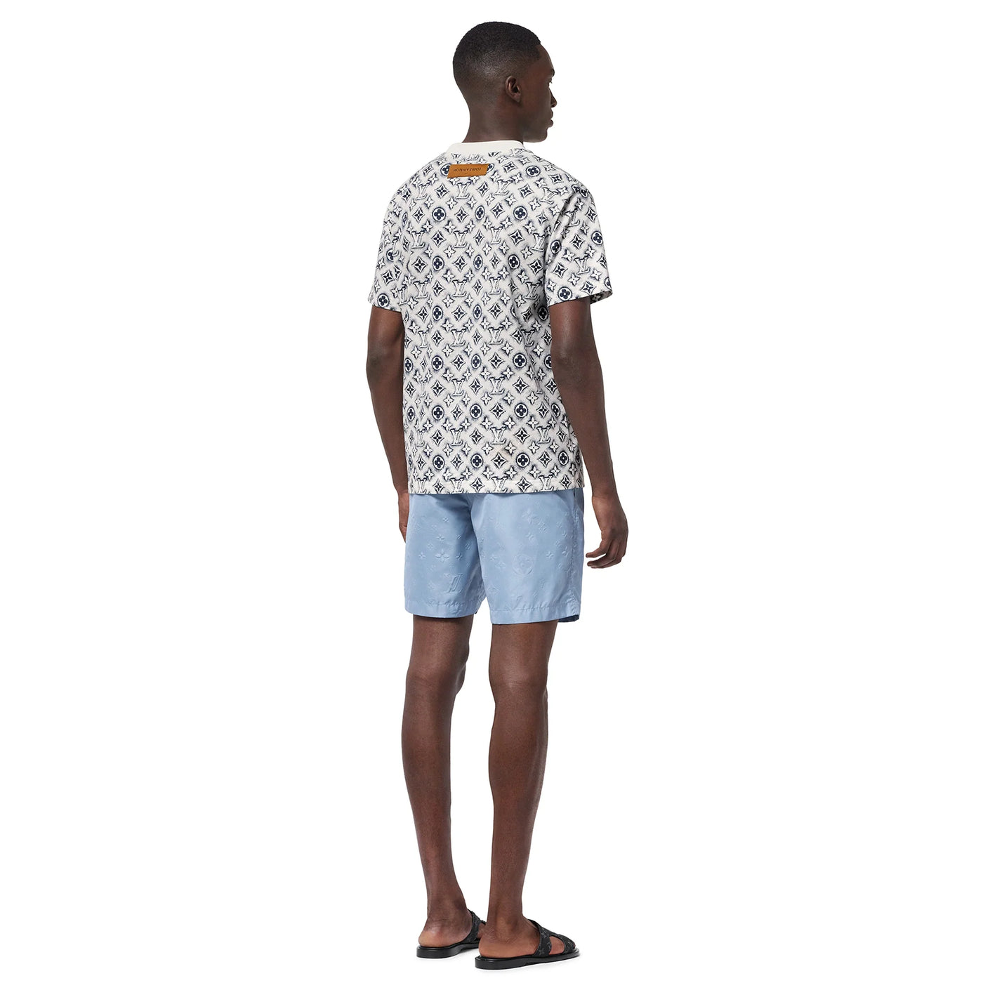 T-Shirt Louis Vuitton Monogram Blanc Deep Noir T Shirt — vue 3