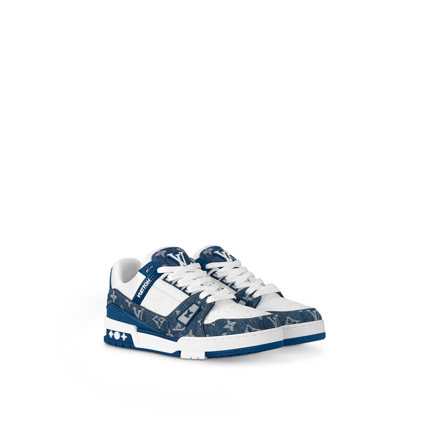 Baskets Louis Vuitton Trainer Bleu — vue 2