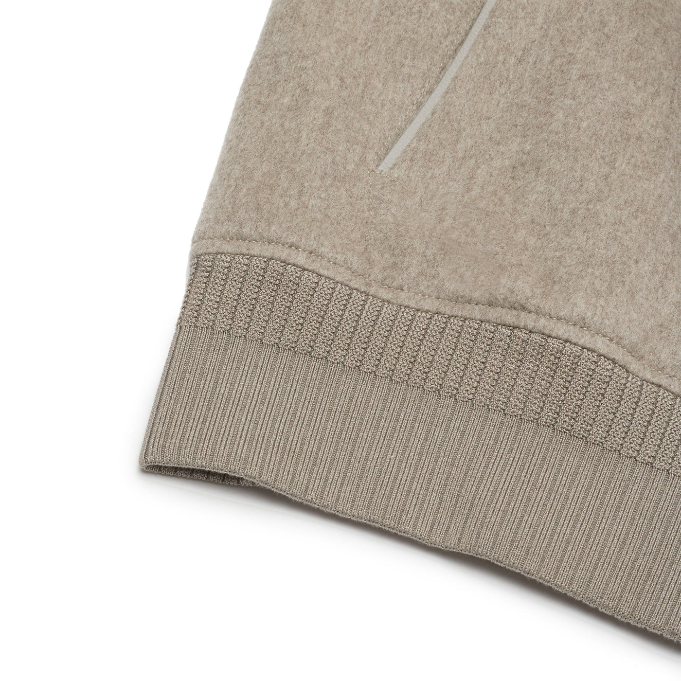 Blouson Louis Vuitton Wool Leather Beige Bomber — vue 4