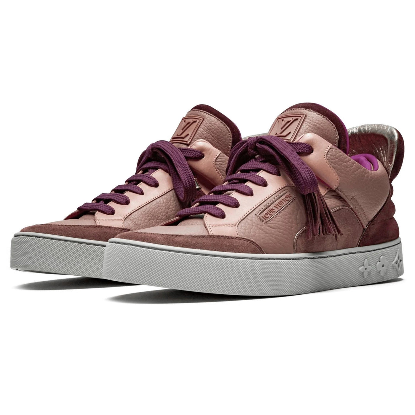 Baskets Louis Vuitton × Kanye West Don Patchwork — vue 3