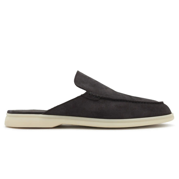 Mocassins Babouche Daim — Bleu Encre