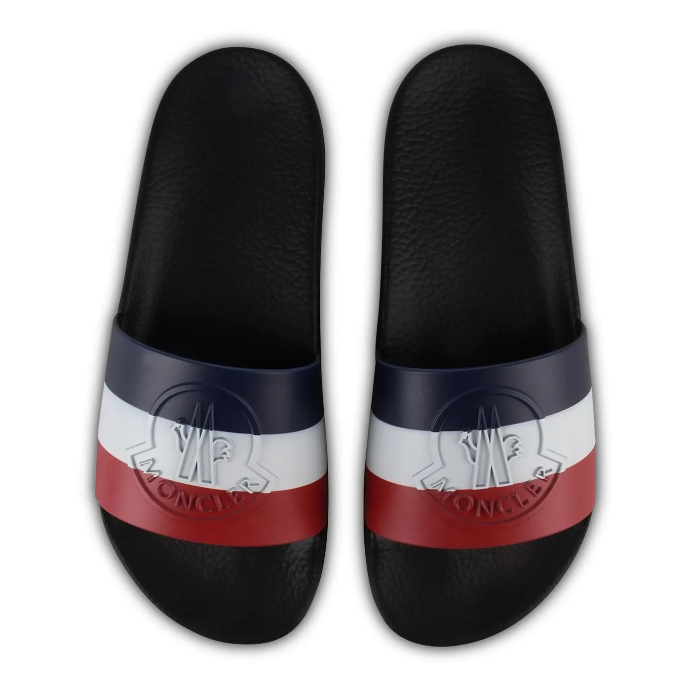 Claquettes Moncler Basile Noir Sliders — vue 3