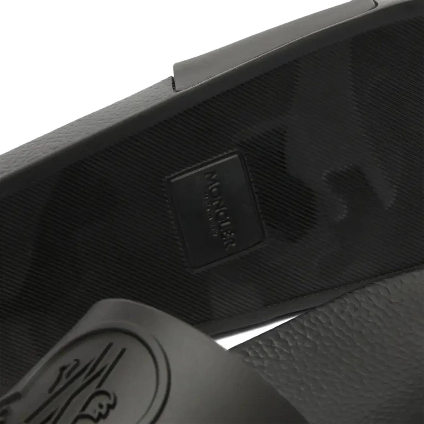 Claquettes Moncler Basile Logo Noir Sliders — vue 4
