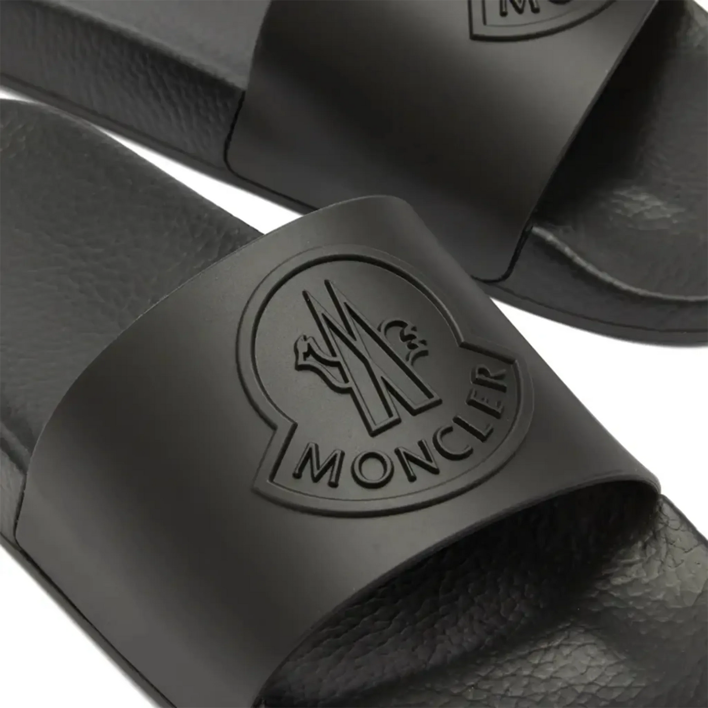 Claquettes Moncler Basile Logo Noir Sliders — vue 5