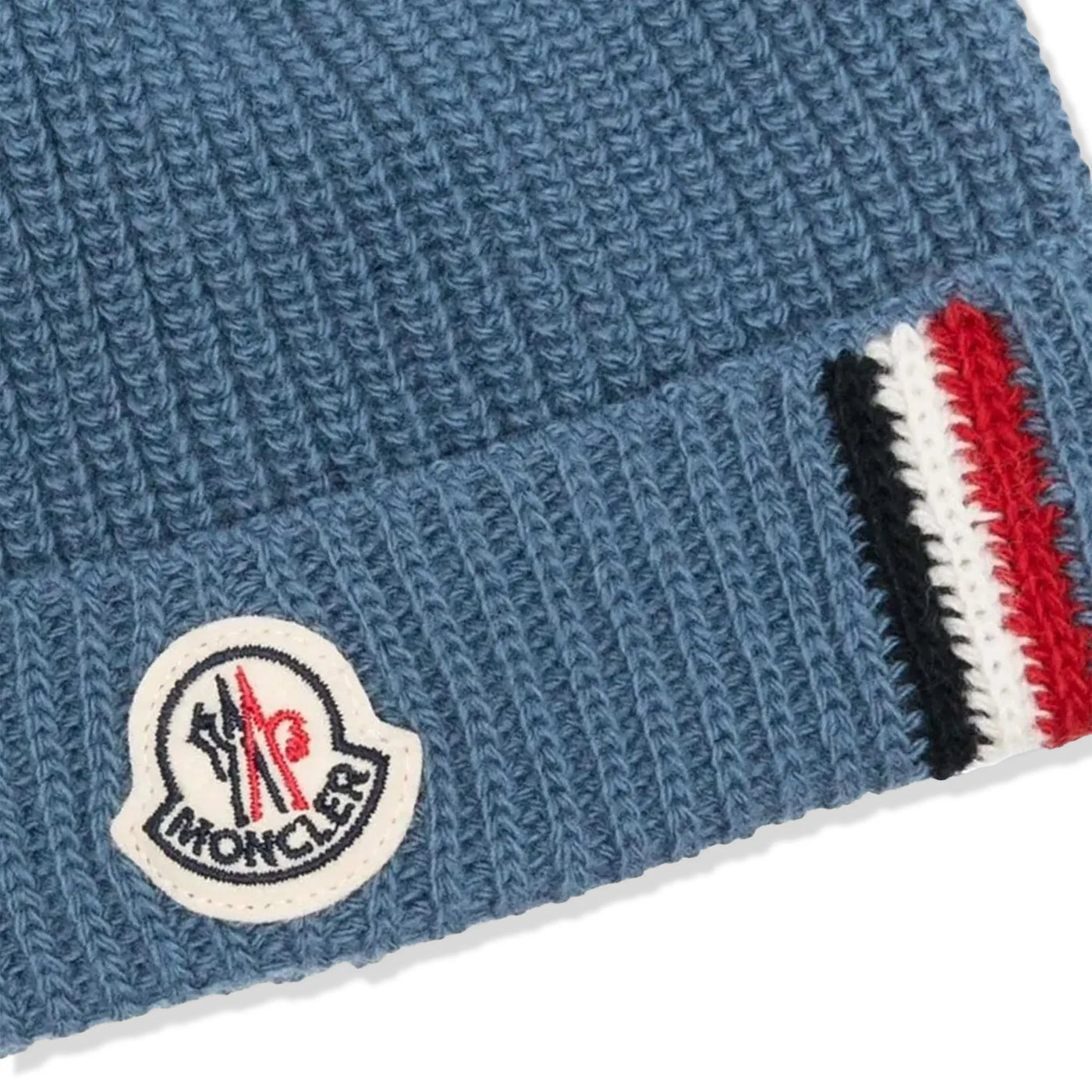 Bonnet Moncler Wool Knit Bleu — vue 4