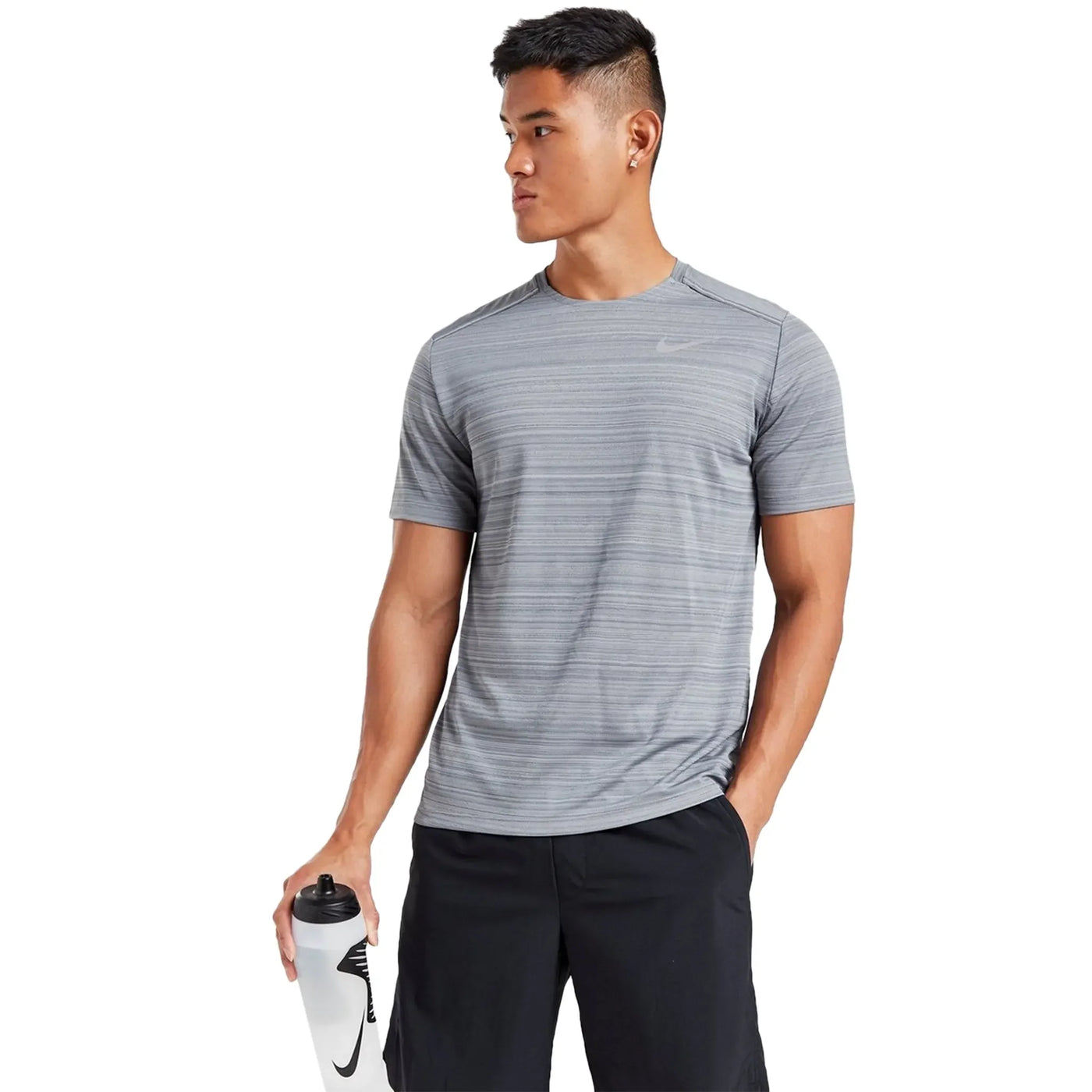 Baskets Nike Dri-FIT 1.0 Gris Miler Running T Shirt — vue 3