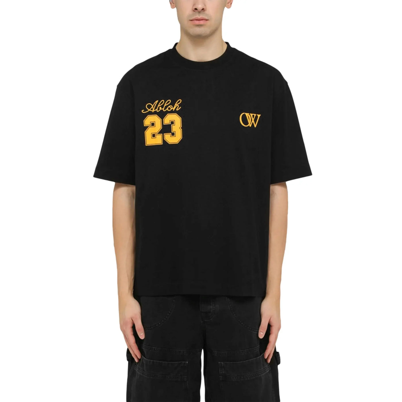 T-Shirt Off-White OW 23 Skate Noir T Shirt — vue 3