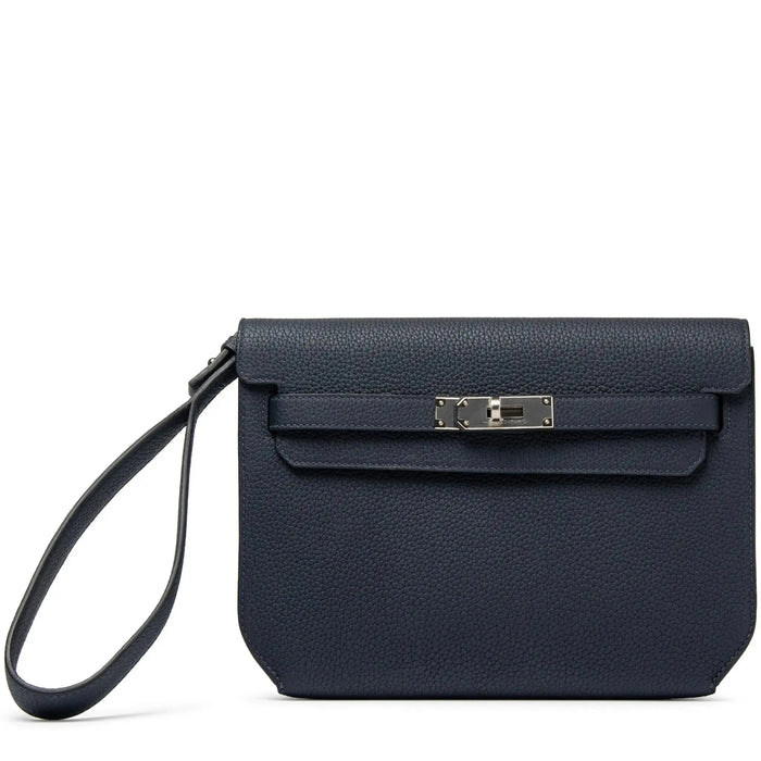 Pochette Cuir — Bleu Nuit