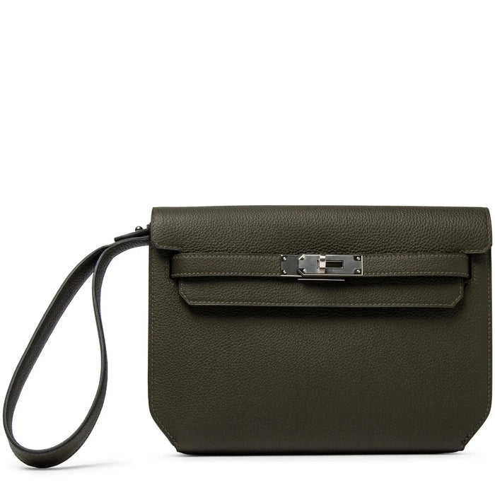 Pochette Cuir — Vert-de-Gris