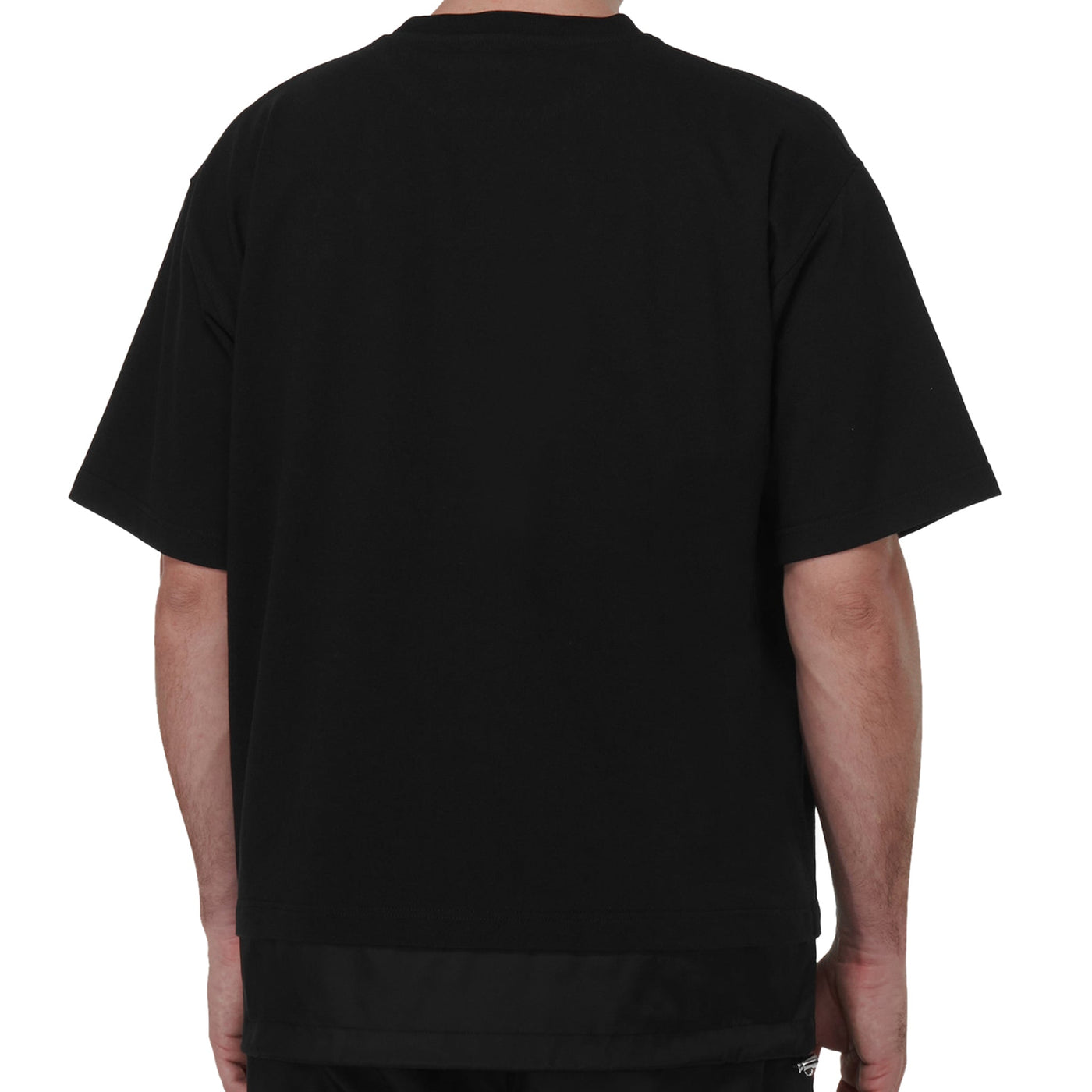 T-Shirt Prada Logo Re-nylon Jersey T Shirt Noir — vue 5