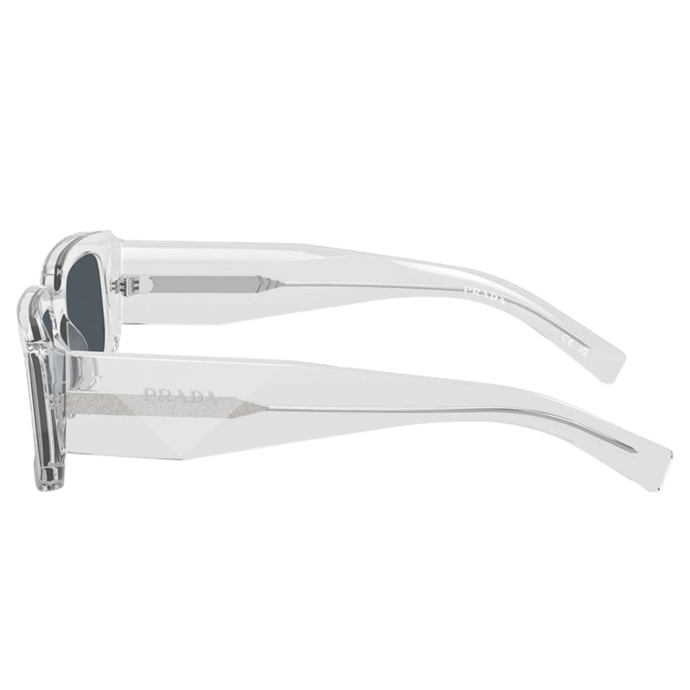 Lunettes de soleil Prada PR 06YS 12R09T Transparent Gris — vue 3