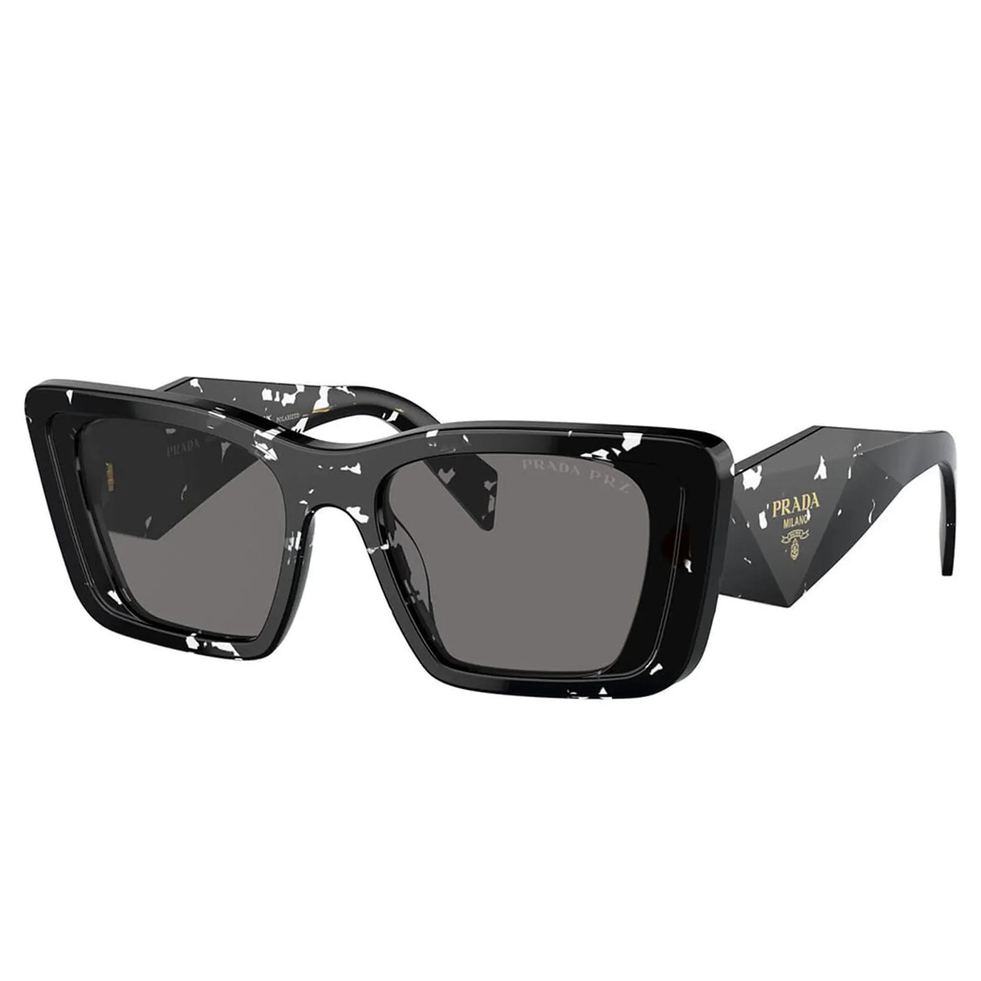 Lunettes de soleil Prada PR 08YS 15S5Z1 Noir Crystal Tortoise Polarised — vue 2