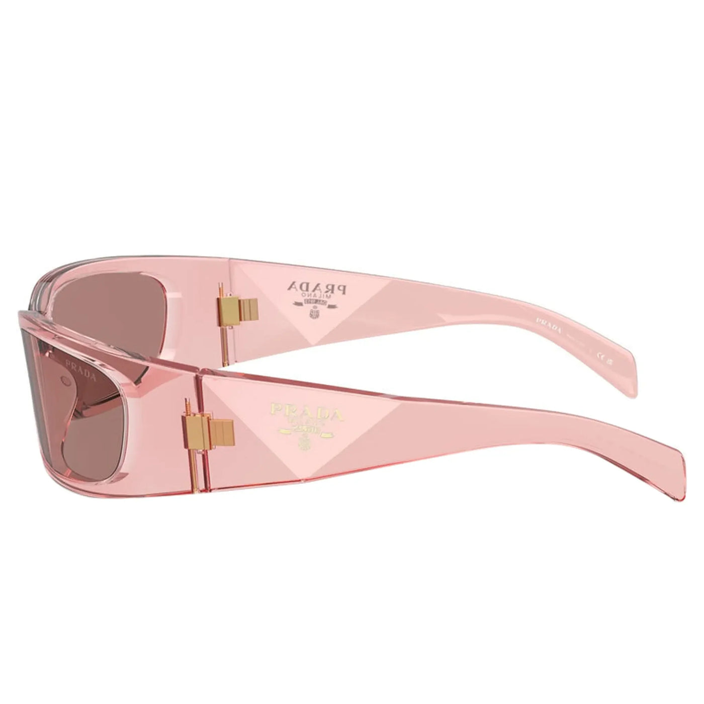Lunettes de soleil Prada PR A14s 19Q10D Transparent Peach — vue 3