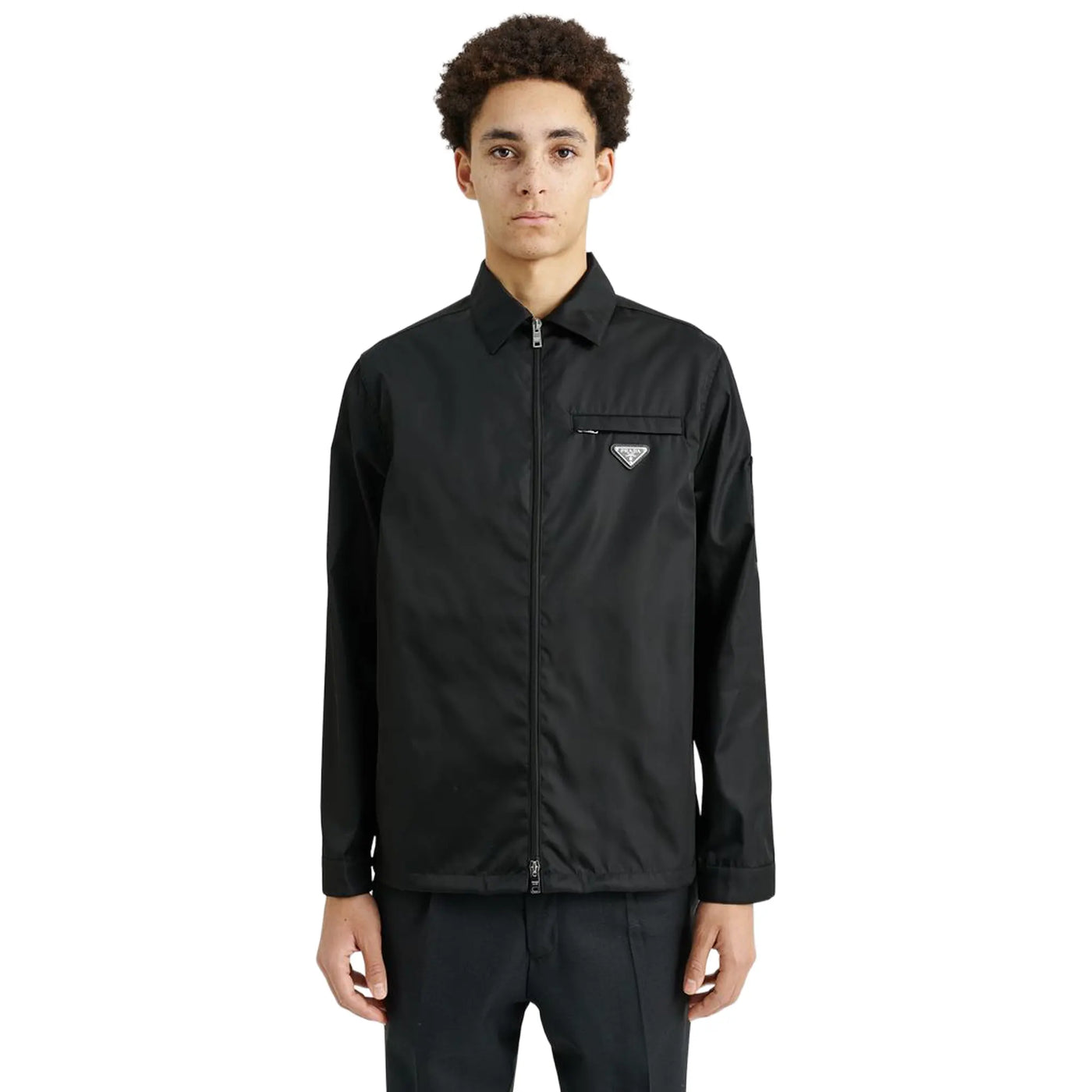 Chemise Prada Re-nylon Gabardine Noir Shirt — vue 2