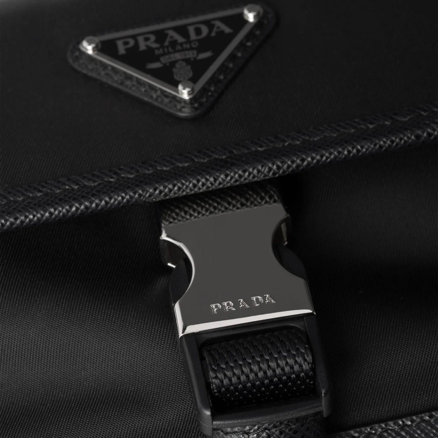 Pochette Prada Re-nylon Saffiano Leather Noir Smartphone Case — vue 5