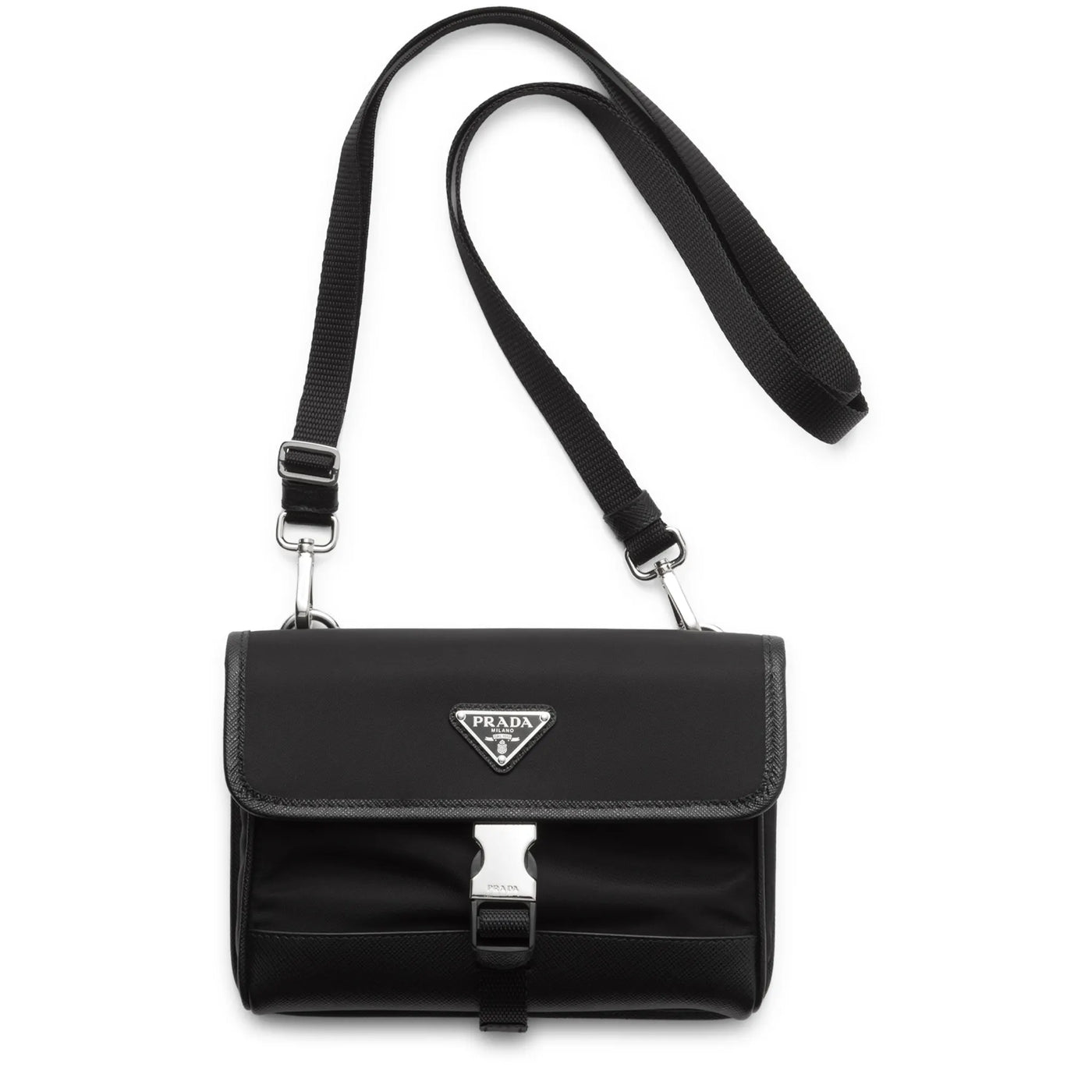 Pochette Prada Re-nylon Saffiano Leather Noir Smartphone Case