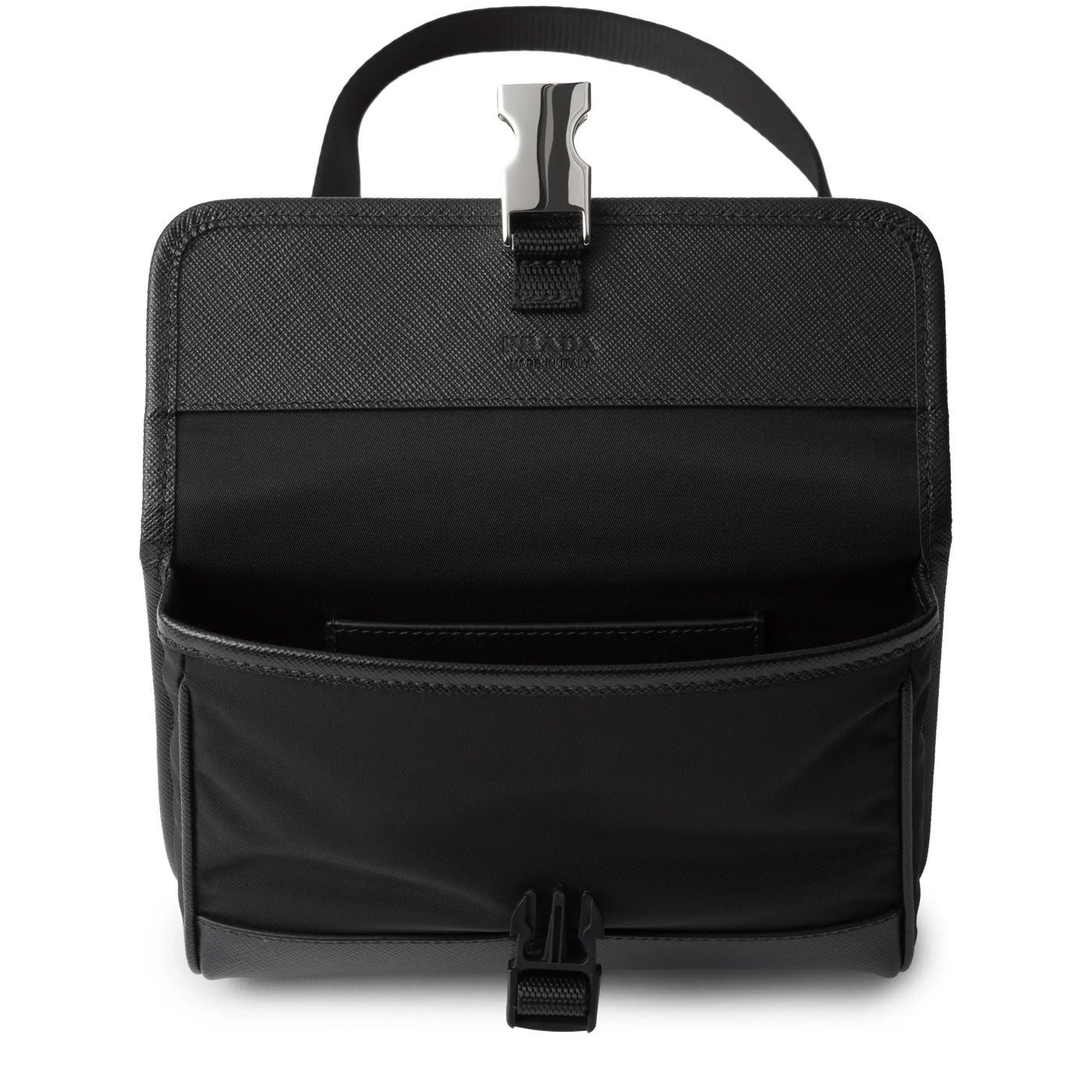 Pochette Prada Re-nylon Saffiano Leather Noir Smartphone Case — vue 3