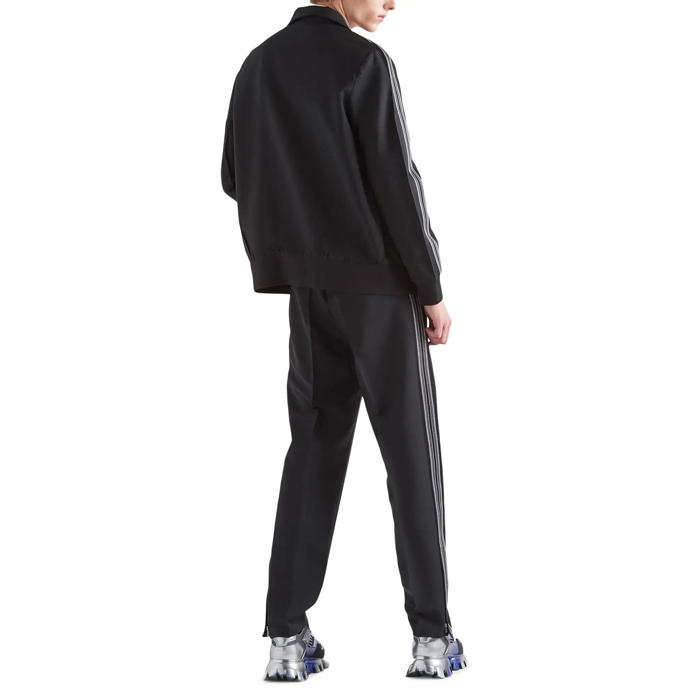 Pantalon Prada Stripes Logo Mohair and Wool — vue 2