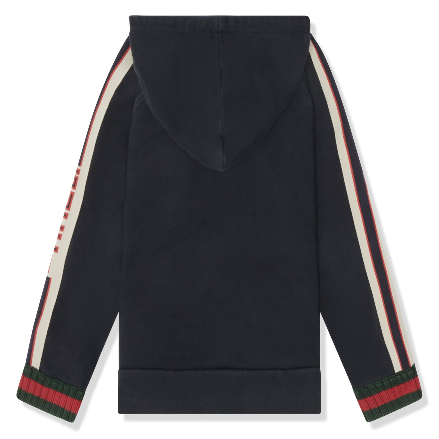 Hoodie Gucci Preloved - Side Stripe Logo Cotton Bleu — vue 2