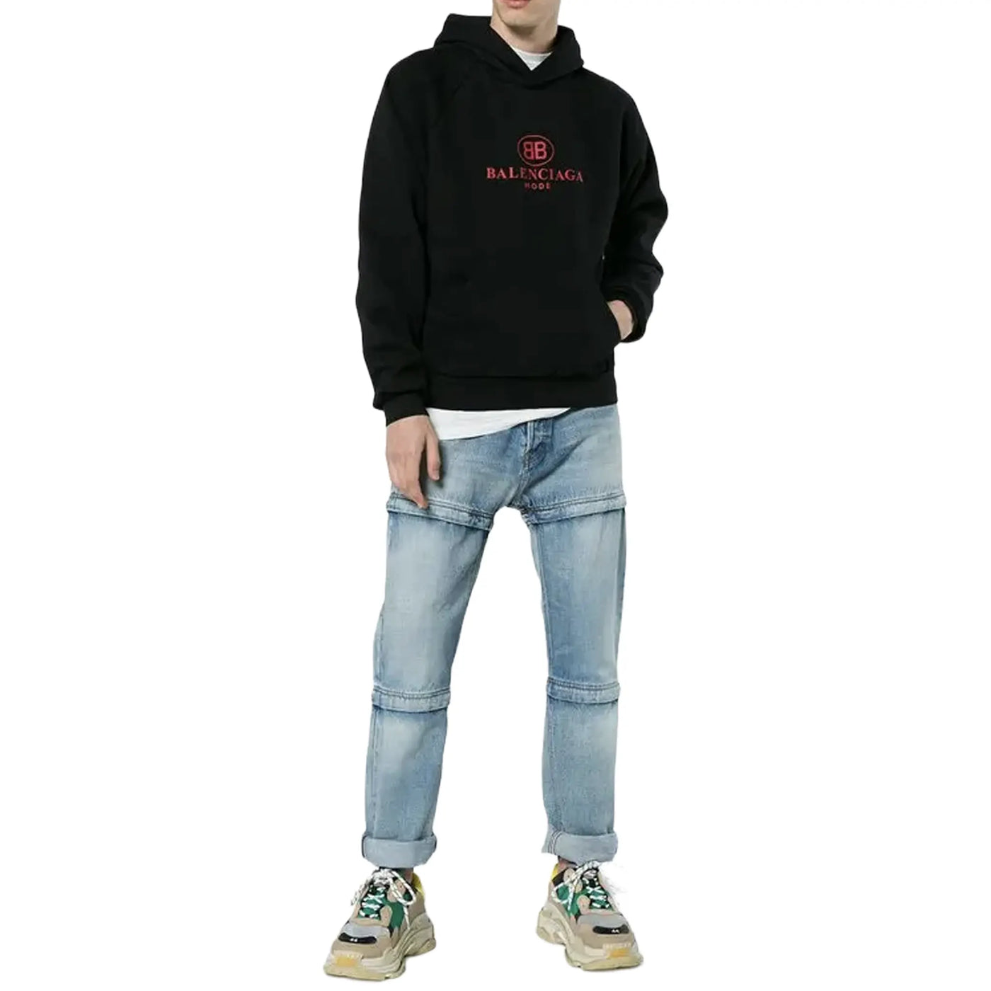 Hoodie Balenciaga Preloved - BB Mode Noir — vue 4