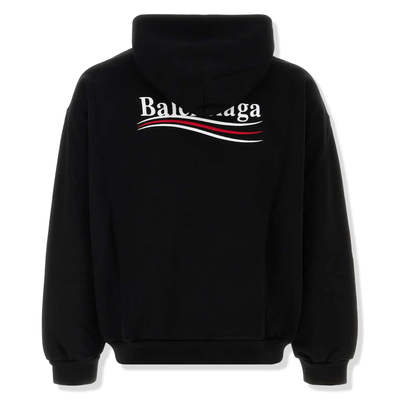 Hoodie Balenciaga Preloved - Political Logo Noir — vue 2