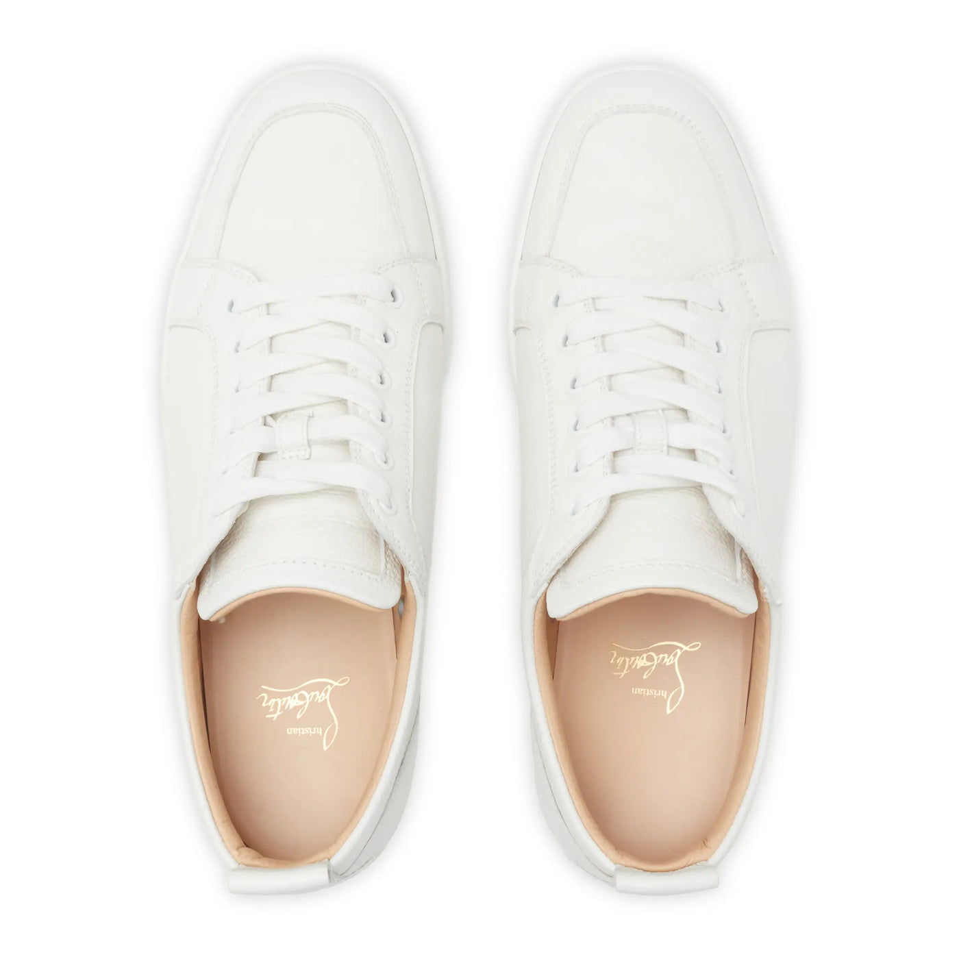 Baskets Christian Louboutin Preloved - Rantulow Flat Blanc Grain — vue 4
