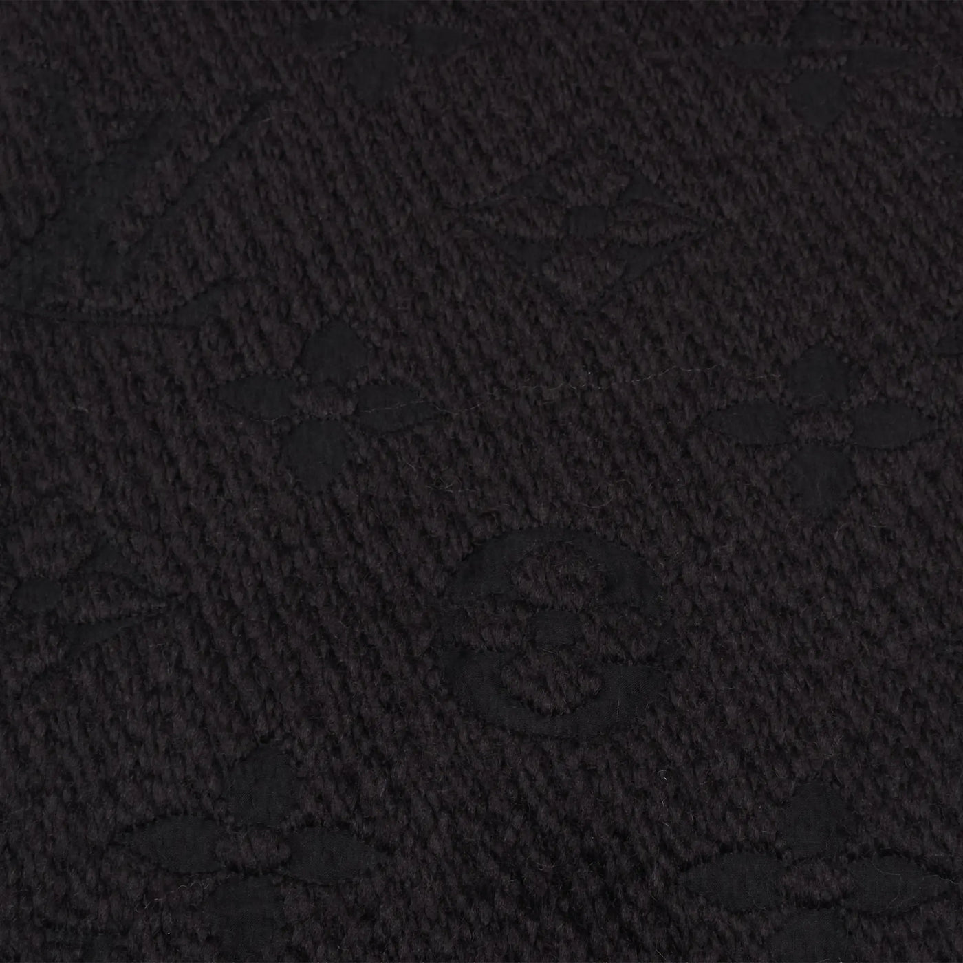 Écharpe Louis Vuitton Preloved - Logomania Wool Noir — vue 5