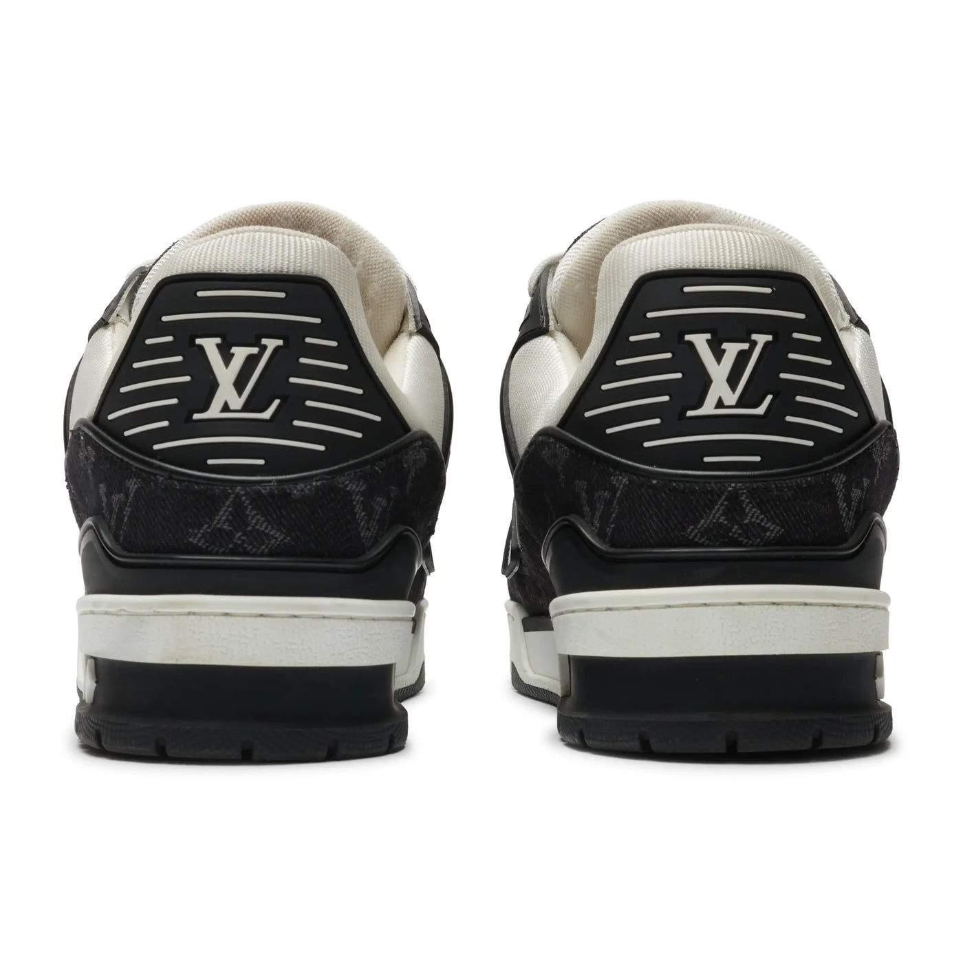 Baskets Louis Vuitton Preloved - Monogram Noir Denim — vue 4
