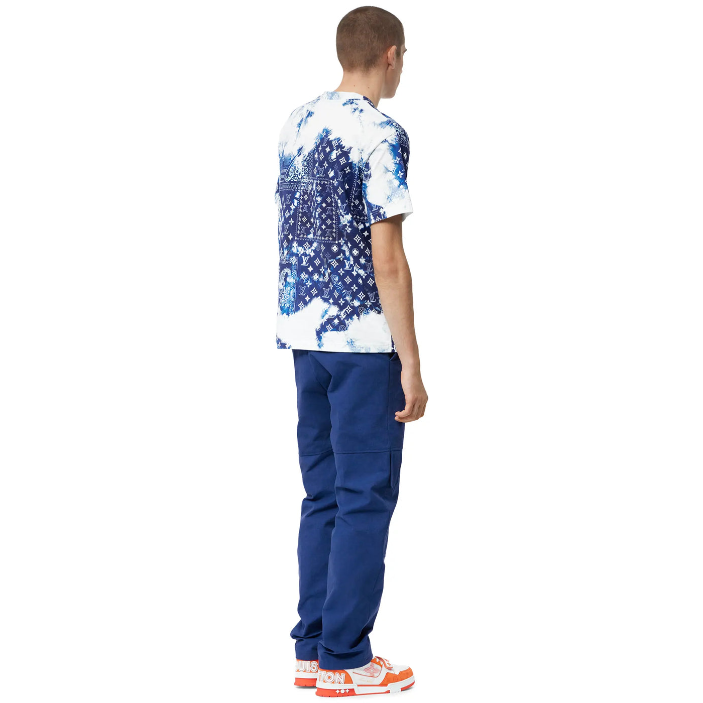 T-Shirt Louis Vuitton Preloved - Monogram Bandana Bleu T Shirt — vue 5