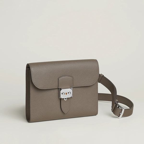 Sac Hermès à Dépêches 21 Gris Étain (F)
