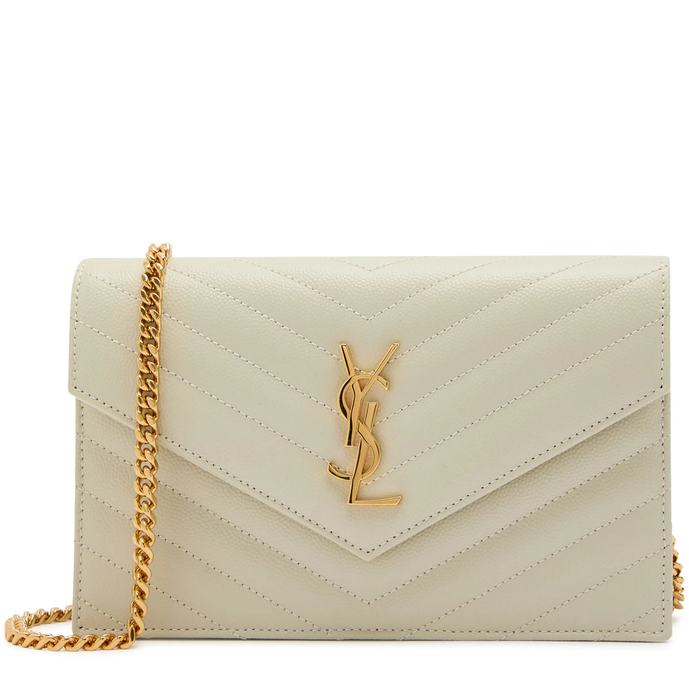 Sac à bandoulière Saint Laurent Monogram Envelope Blanc Vintage Crossbody