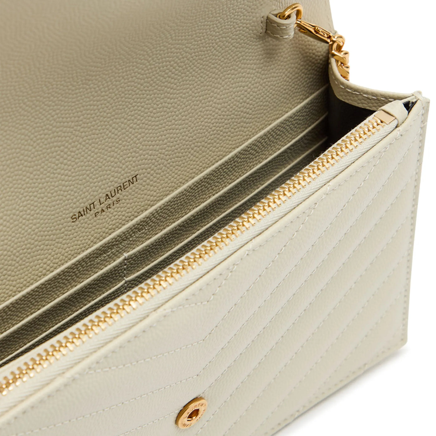 Sac à bandoulière Saint Laurent Monogram Envelope Blanc Vintage Crossbody — vue 4