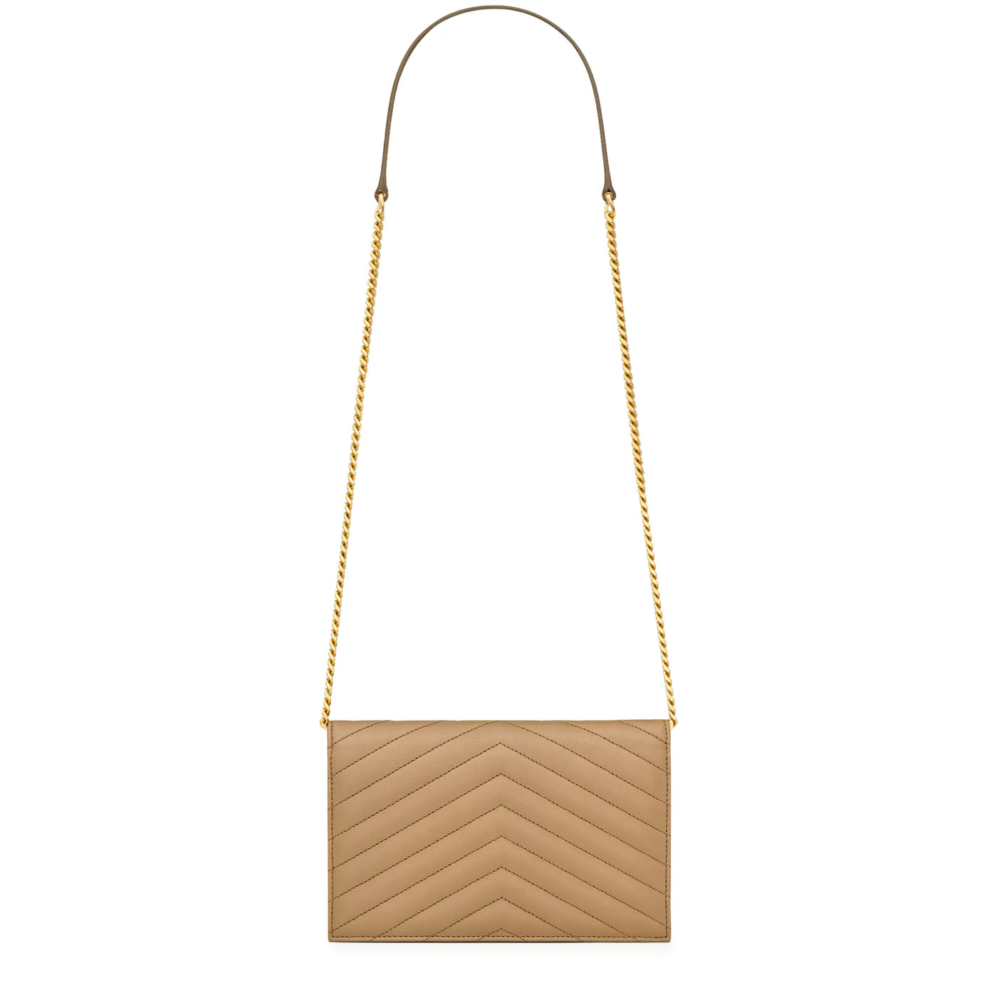 Sac à bandoulière Saint Laurent Monogram Envelope Foncé Beige Crossbody — vue 2