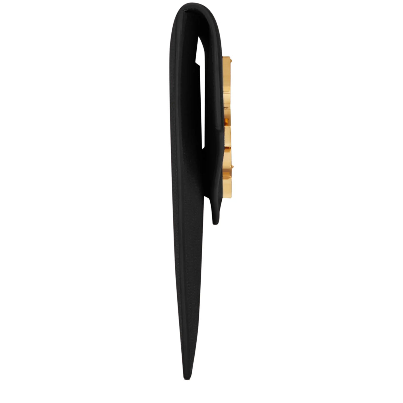 Pochette Saint Laurent Uptown Grain de Poudre Leather Noir — vue 3