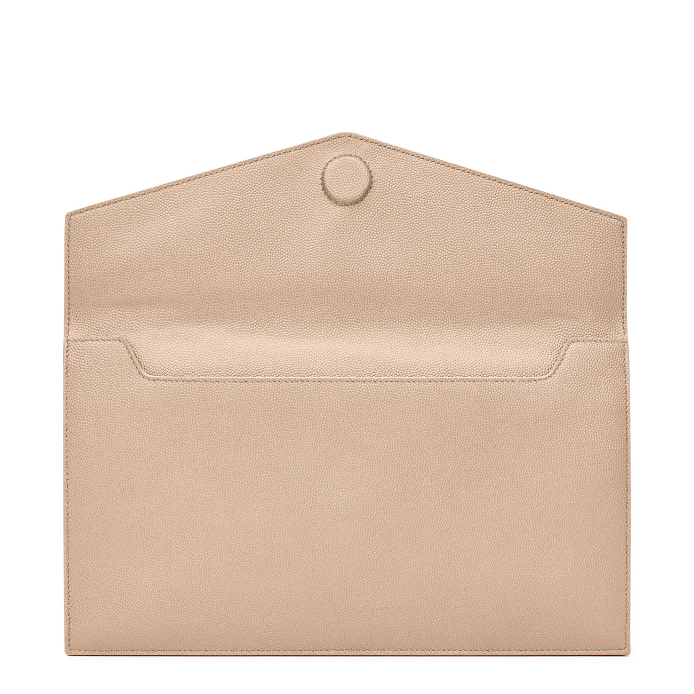 Pochette Saint Laurent Uptown Grain de Poudre Leather Foncé Beige — vue 4