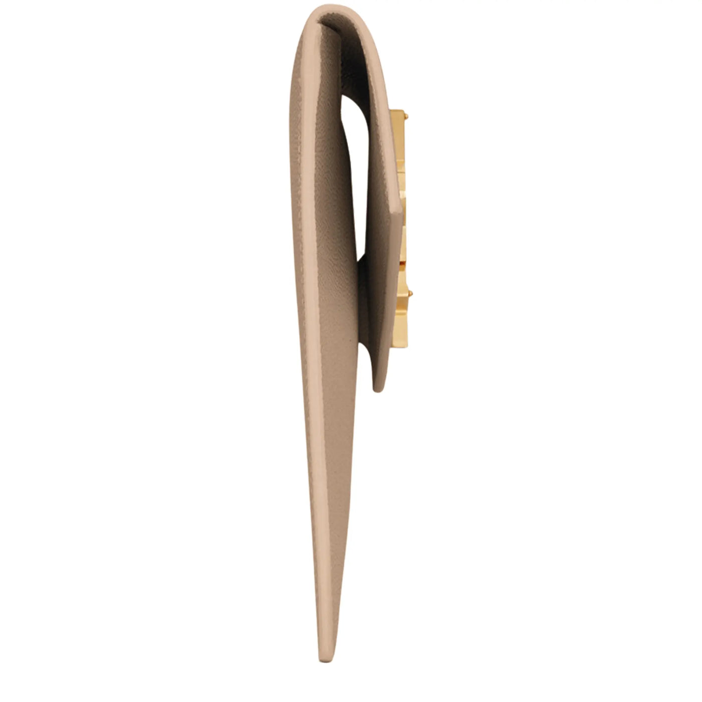 Pochette Saint Laurent Uptown Grain de Poudre Leather Foncé Beige — vue 3