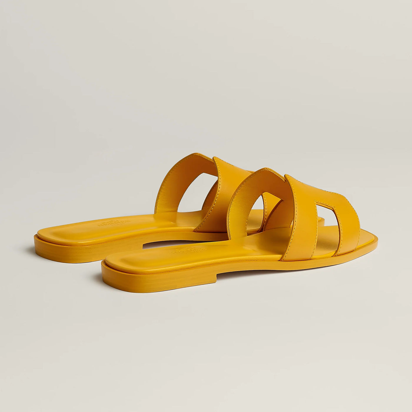 Sandales Hermès Oran Jaune Topaze — vue 4