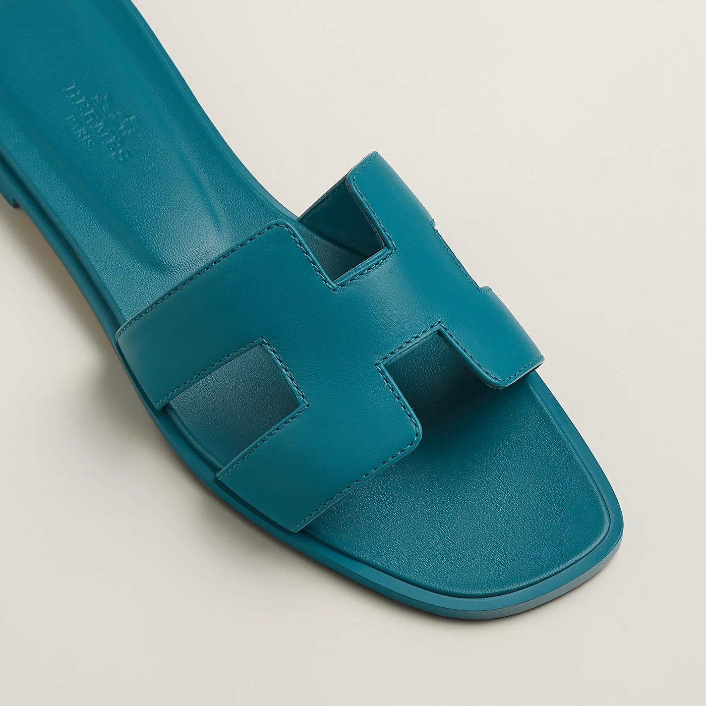 Sandales Hermès Oran Bleu Iroise — vue 3