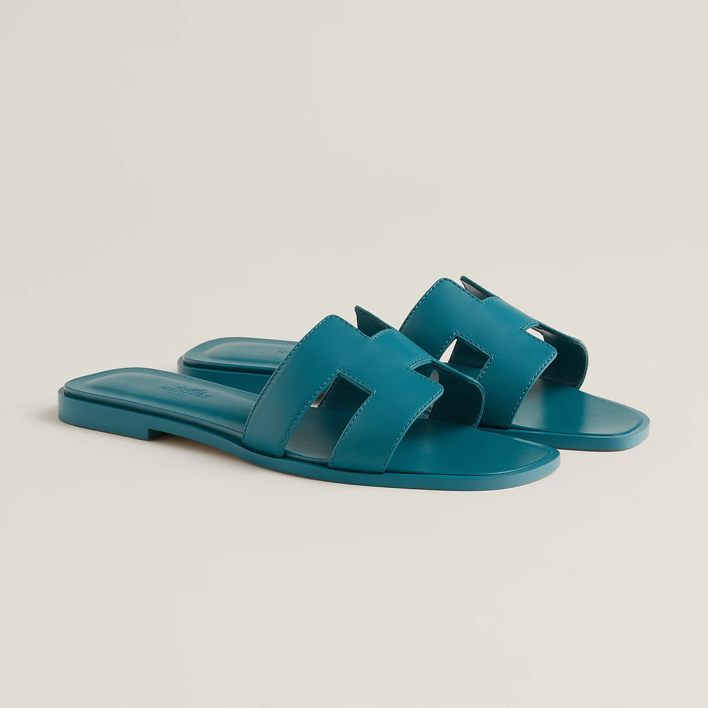 Sandales Hermès Oran Bleu Iroise — vue 2