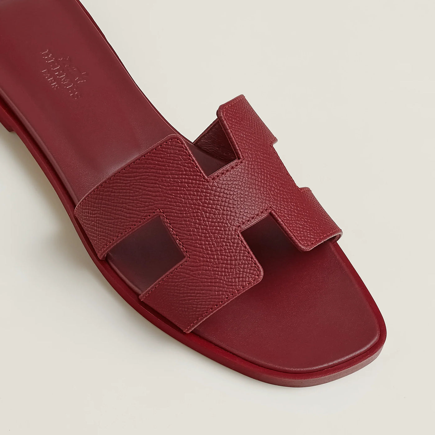 Sandales Hermès Oran Rouge H — vue 3