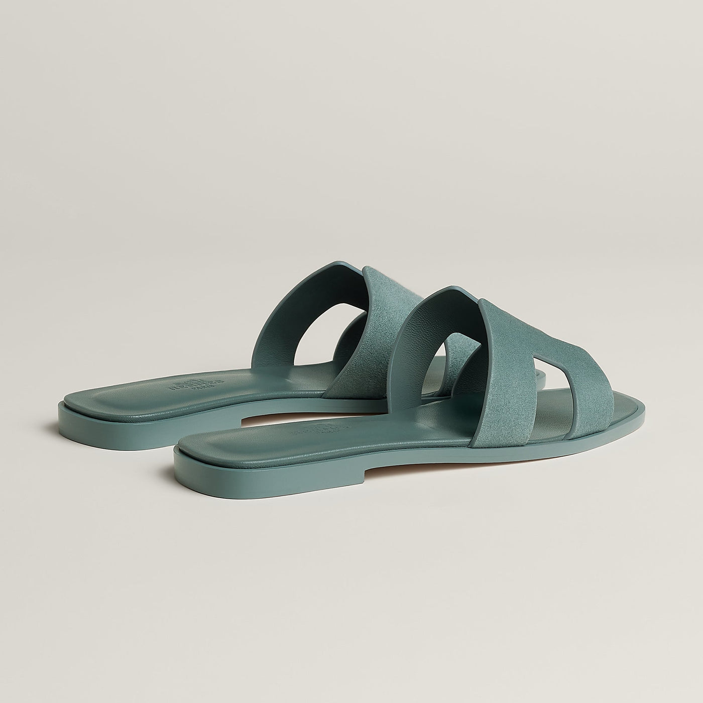 Sandales Hermès Oran Bleu Tonnerre — vue 4
