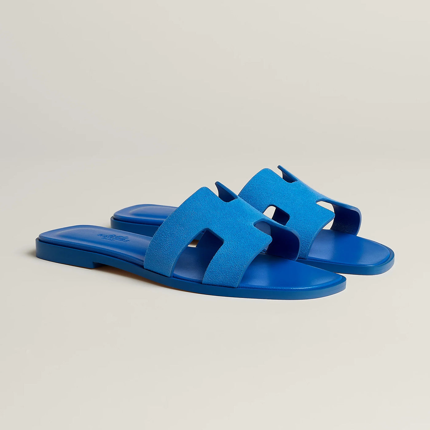 Sandales Hermès Oran Bleu Pacifique — vue 2