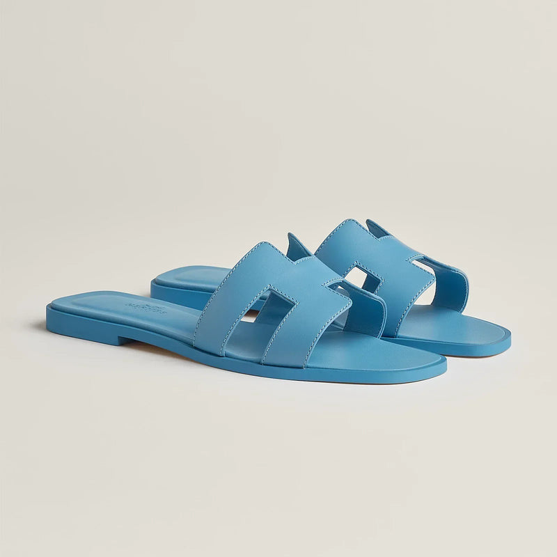 Sandales Hermès Oran Bleu — vue 2