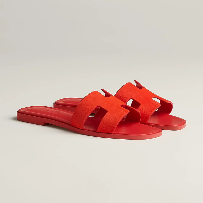Sandales Hermès Oran Rouge Vif — vue 2
